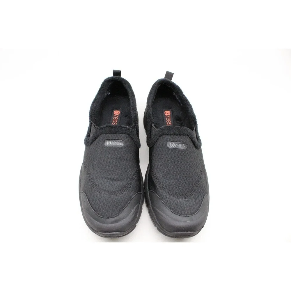 Bzees Women's 10M US Paradise Faux Fur Insulated Washable Slip-ons Sneaker Black